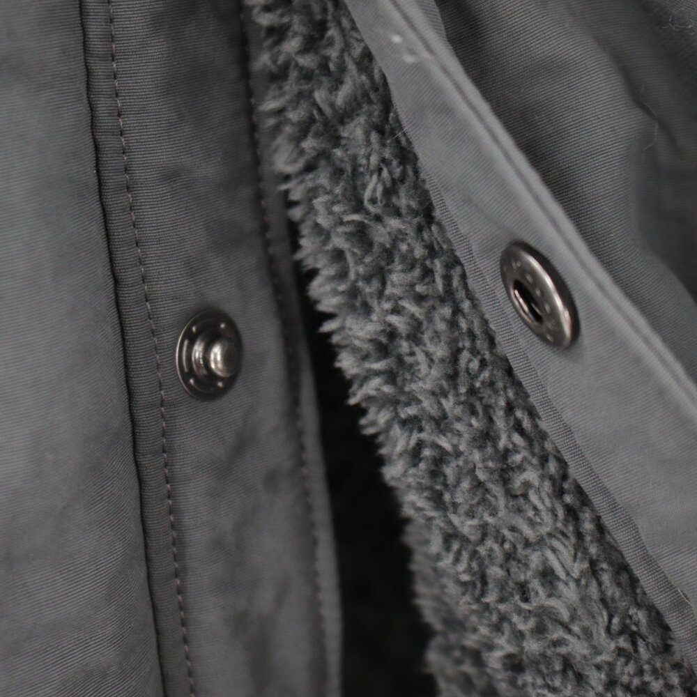 Patagonia Shirt Jacket Men XL Isthmus Quilted Snap Sherpa lined Nylon Forge gray - Picture 5 of 16